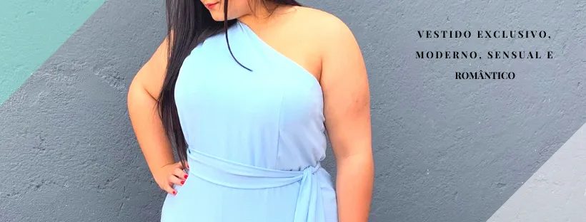 Vestido Madrinha Casamento Azul Serenity  Plus Size