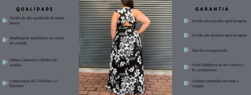 Vestido longo estampado Multiformas Anathan 