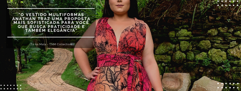 Vestido longo estampado Multiformas Anathan 