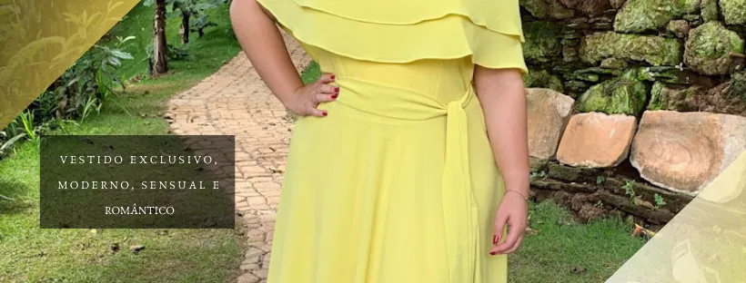 Vestido Madrinha de Casamento Amarelo Honeymoon