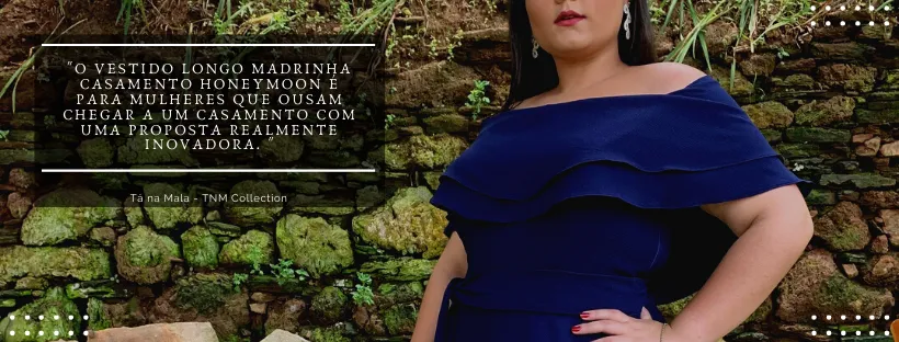 Vestido Madrinha de Casamento Azul Marinho Honeymoon