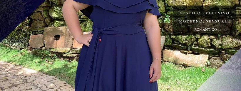 Vestido Madrinha de Casamento Azul Marinho Honeymoon