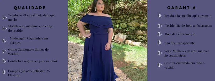 Vestido Madrinha de Casamento Azul Marinho Honeymoon