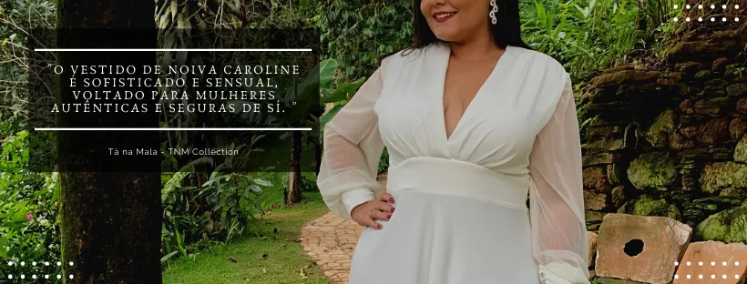 Vestido de Noiva Branco off Caroline