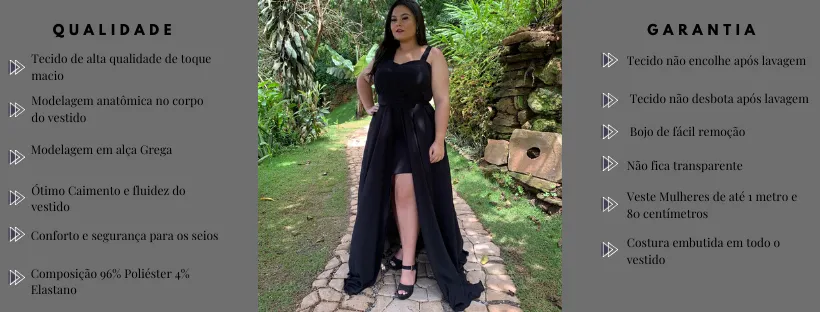 Vestido Madrinha Casamento Areta Preto