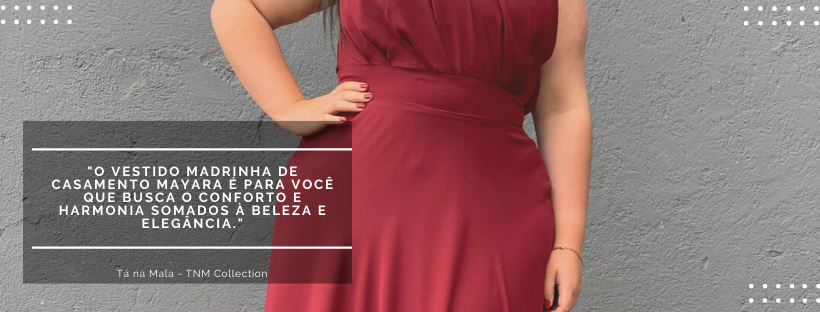 Vestido Madrinha de Casamento Mayara Marsala