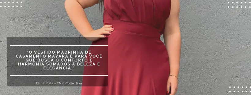 Vestido Madrinha de Casamento Mayara Marsala