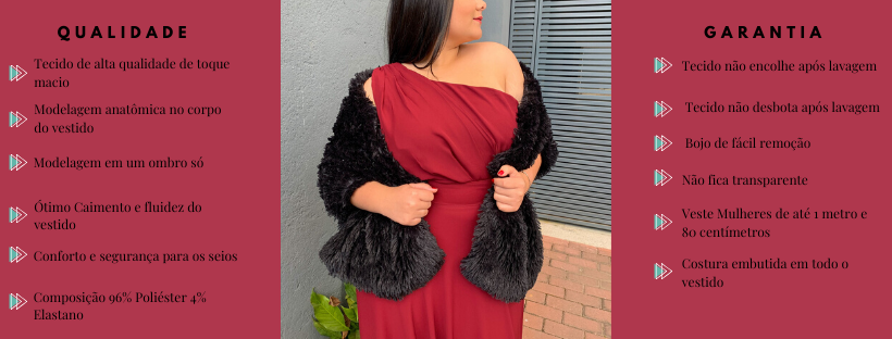 Vestido Madrinha de Casamento Mayara Marsala