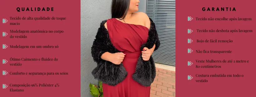 Vestido Madrinha de Casamento Mayara Marsala