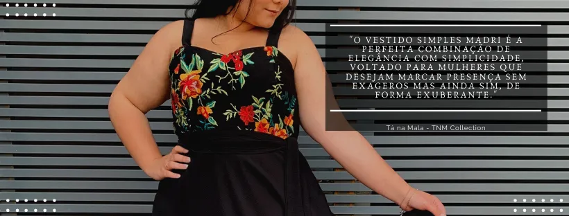 Vestido Simples Madri Preto