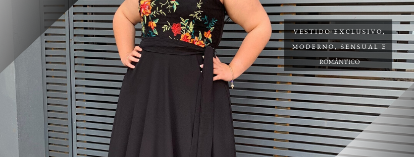 Vestido Simples Madri Preto