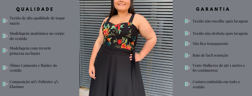 Vestido Simples Madri Preto