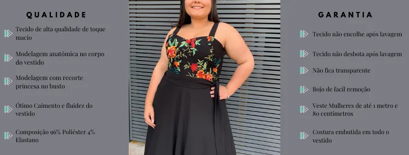 Vestido Simples Madri Preto