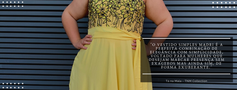 Vestido Simples Madri Amarelo