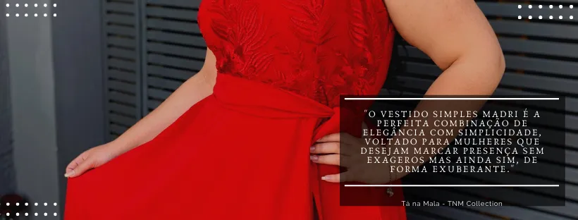 Vestido Simples Madri Vermelho 