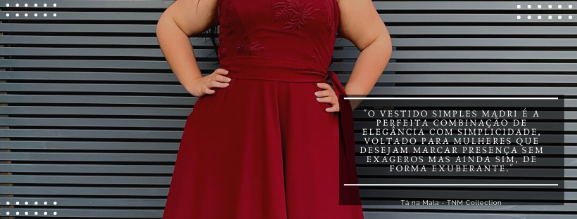 Vestido Simples Madri Marsala