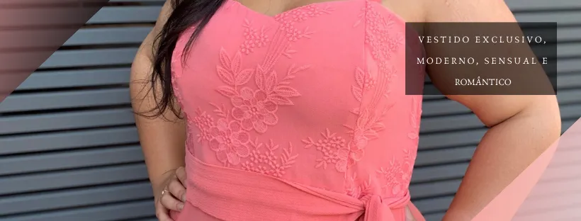 Vestido Simples Madri Coral ( Salmão)