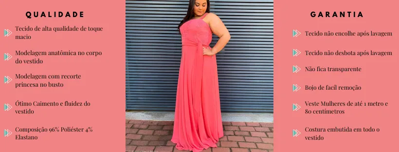 Vestido Simples Madri Coral ( Salmão)