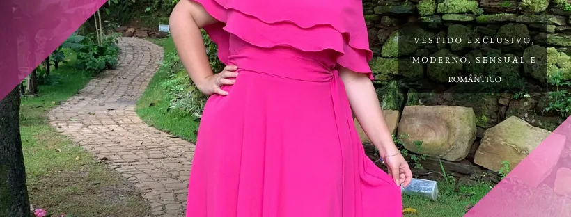 Vestido Madrinha de Casamento Rosa Pink Honeymoon