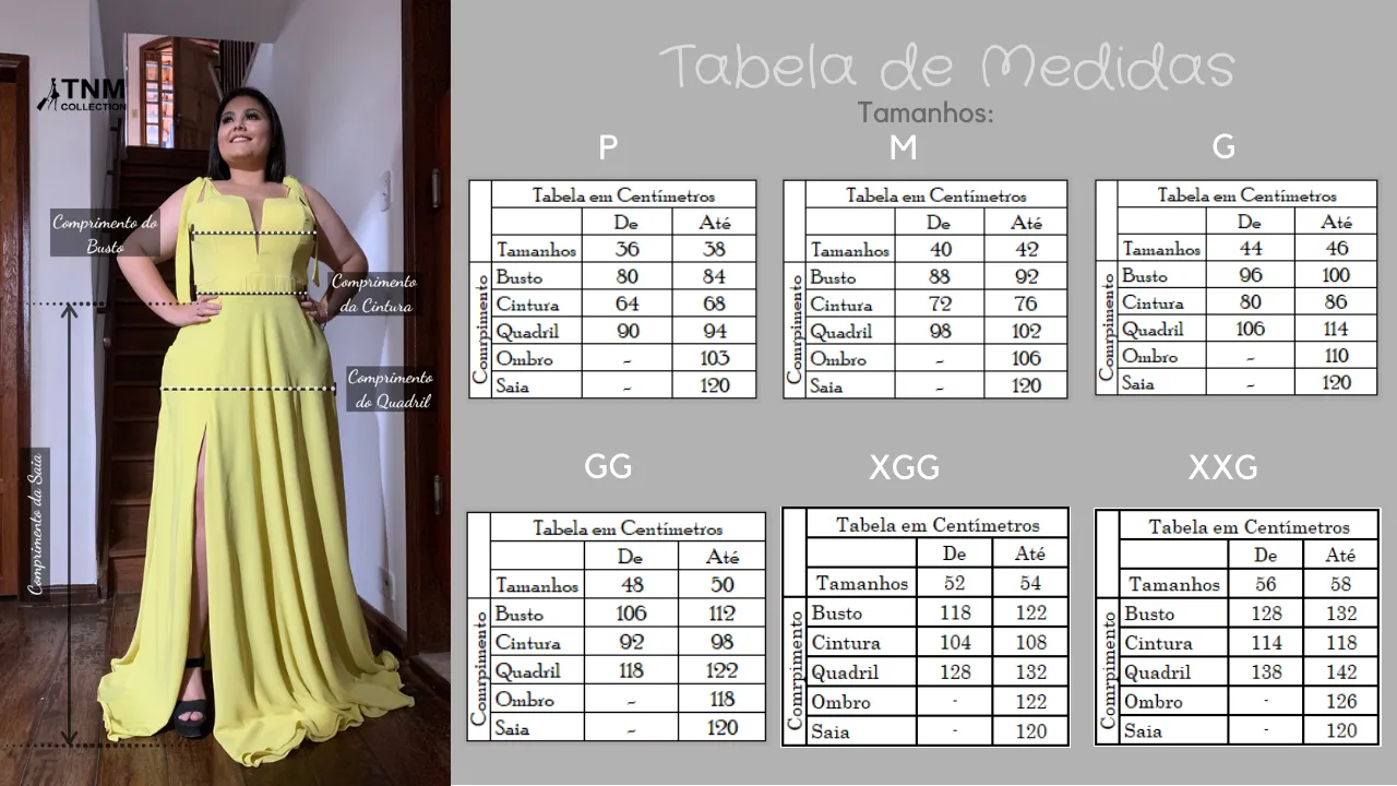 Vestido Madrinha de Casamento Amarelo com decote Ana Julia 