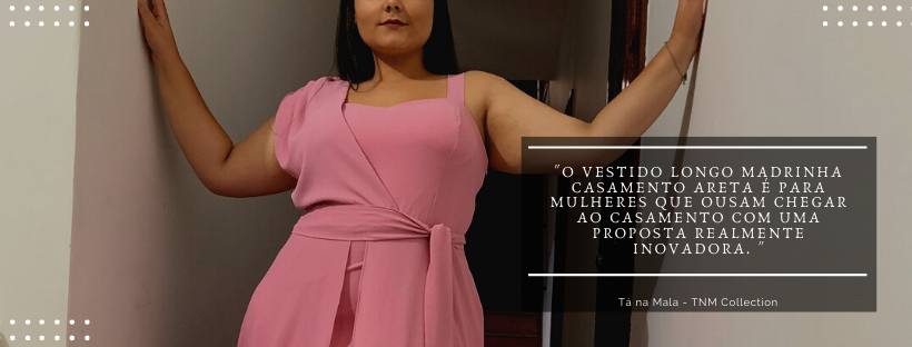 Vestido Madrinha Casamento Areta Rosa Chiclete