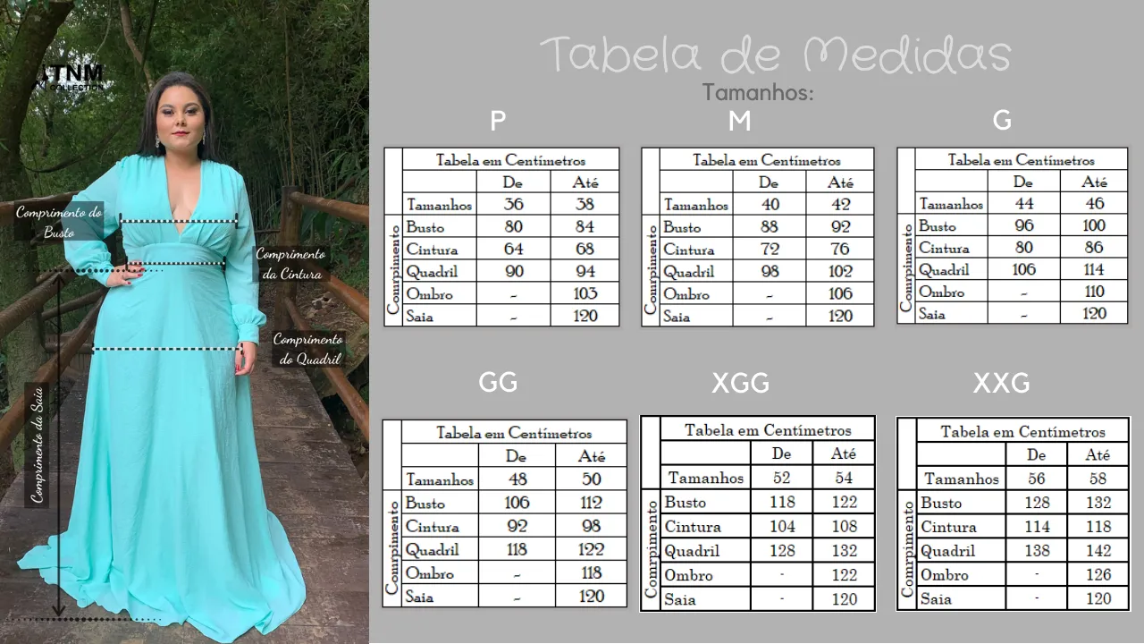 Vestido Longo de Festa Caroline Azul Tiffany 