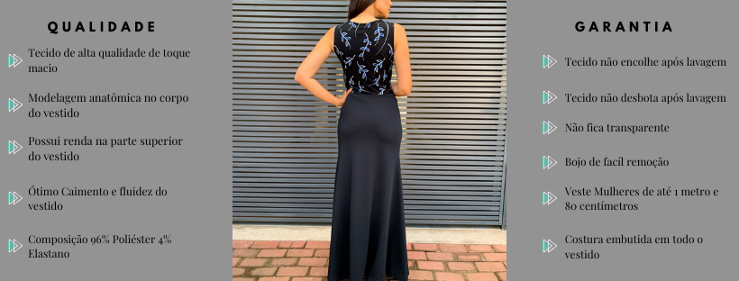 Vestido longo de Festa Katrine 