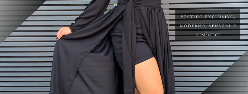 Vestido Sublime Preto Madrinha de Casamento 