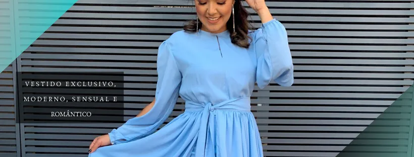 Vestido Sublime Azul Serenity Madrinha de Casamento 