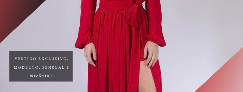 Vestido Sublime Vermelho Madrinha de Casamento 