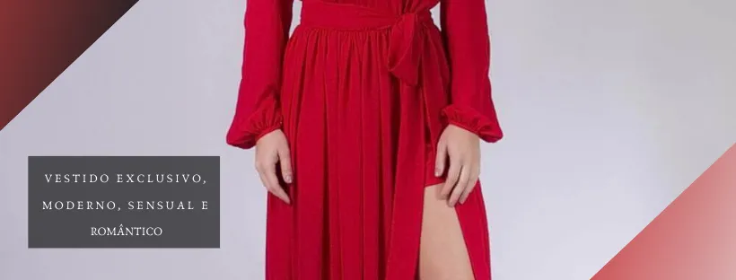 Vestido Sublime Vermelho Madrinha de Casamento 