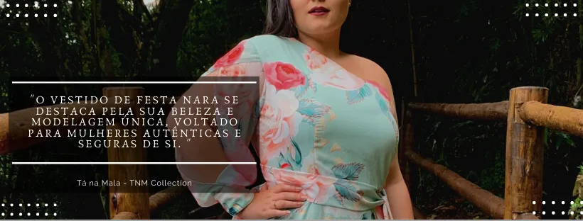Vestido de Festa Estampado Nara