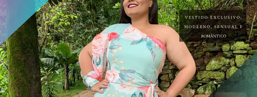 Vestido de Festa Estampado Nara
