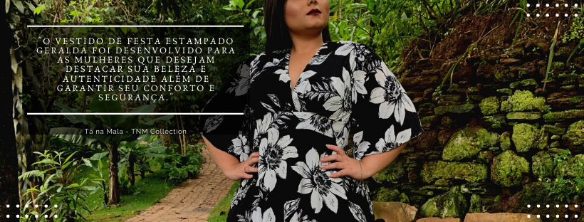 Vestido de Festa Estampado Geralda