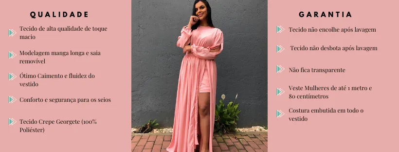 Vestido Sublime Rosê Madrinha de Casamento 
