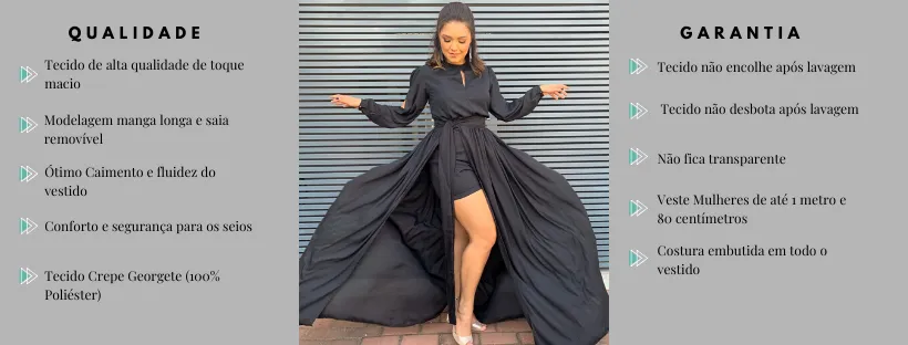 Vestido Sublime Preto Madrinha de Casamento 