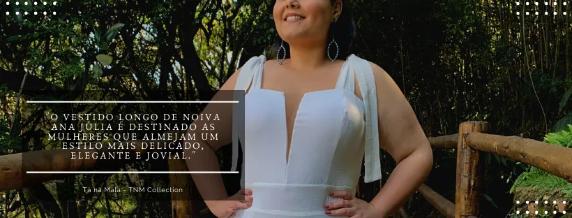 Vestido de Noiva com decote Ana Julia 