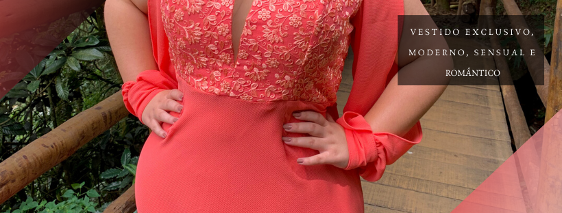 Vestido Madrinha de Casamento Coral Katarina