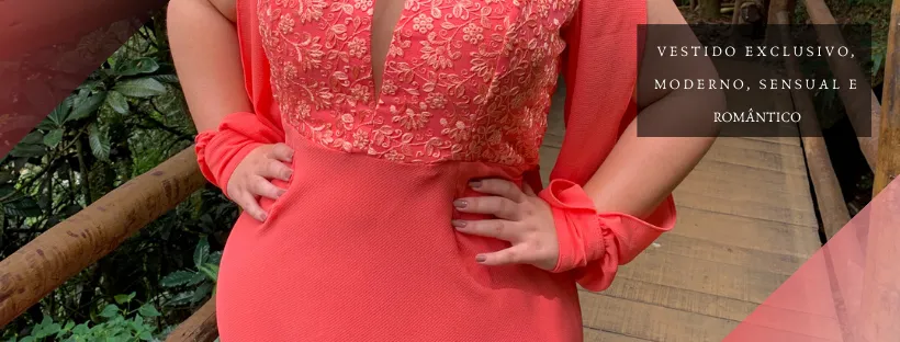 Vestido Madrinha de Casamento Coral Katarina