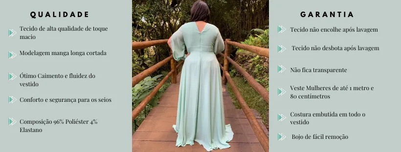Vestido Longo de Festa Solange Verde Menta