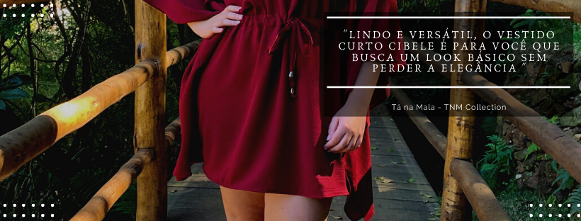 Vestido Curto Kimono Cibele Marsala