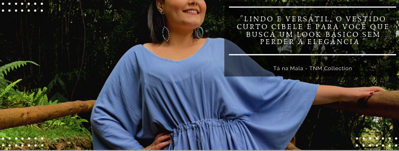 Vestido Curto Kimono Cibele Cinza Azulado