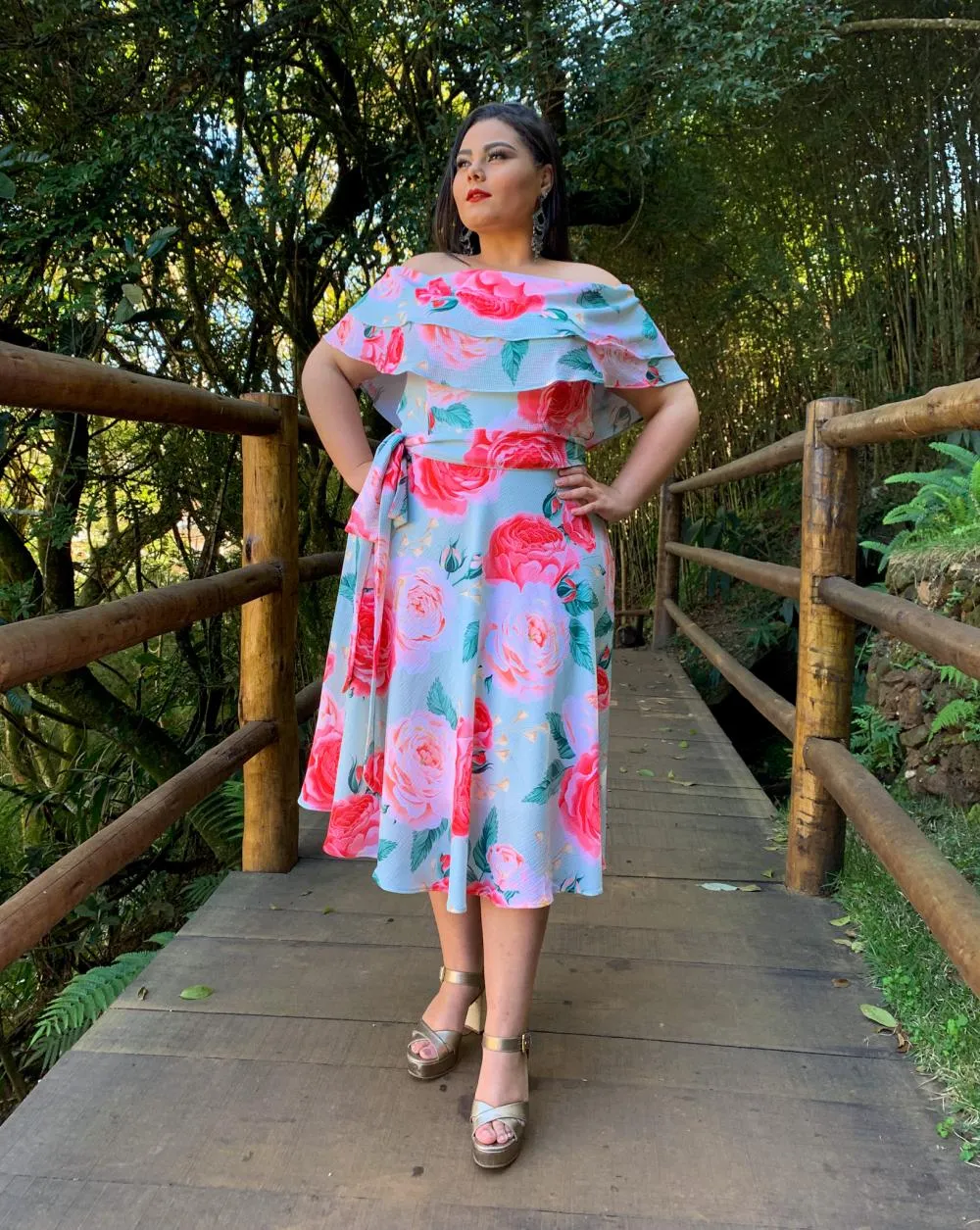 Vestido Midi Honeymoon Estampado