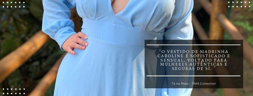 Vestido de Madrinha Caroline Azul Serenity