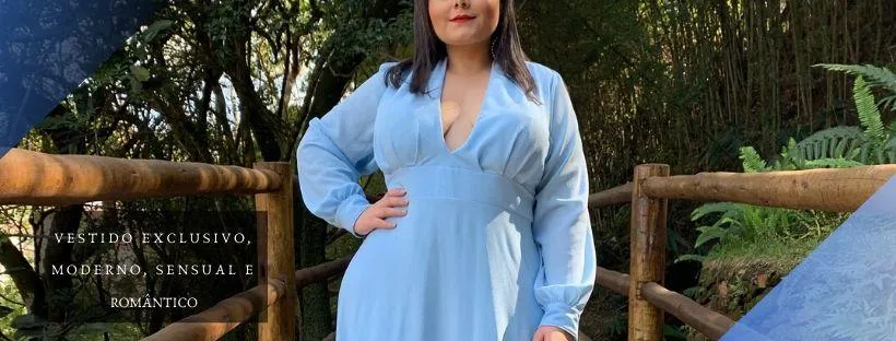 Vestido de Madrinha Caroline Azul Serenity