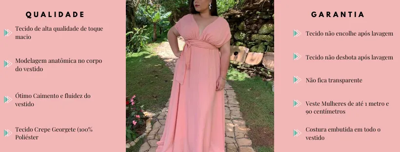 Vestido Madrinha de Casamento Multiformas Anathan Rosê