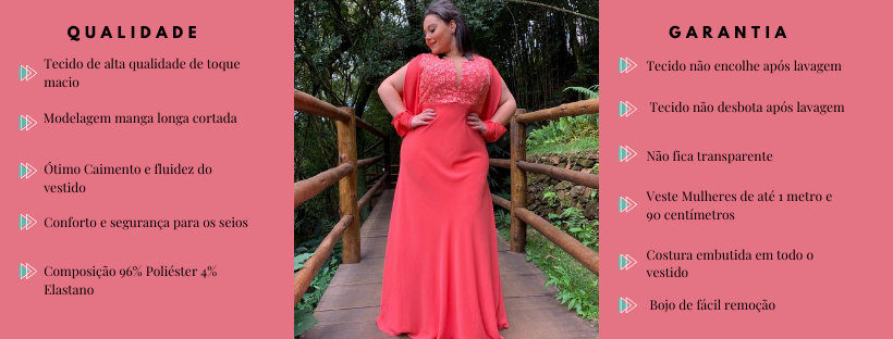 Vestido Madrinha de Casamento Coral Katarina