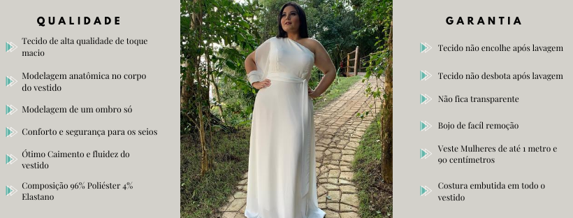 Vestido de Festa Off White Nara