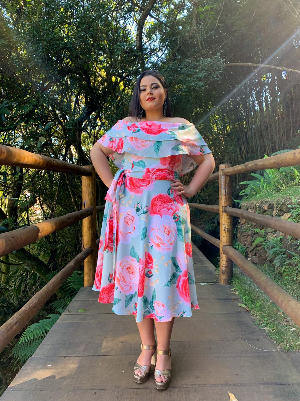 Vestido Midi Honeymoon Estampado