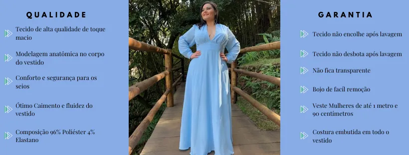 Vestido de Madrinha Caroline Azul Serenity